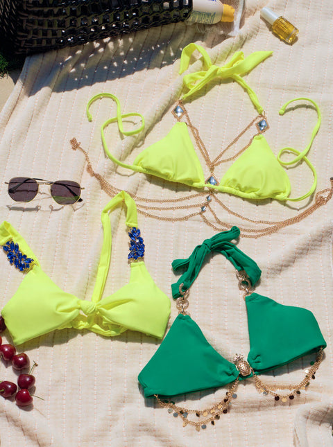 Lala Triangle Bikini Set - Lightening Bolt