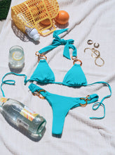 Load image into Gallery viewer, Tulum Triangle Bikini Set - Caribbean Mist
