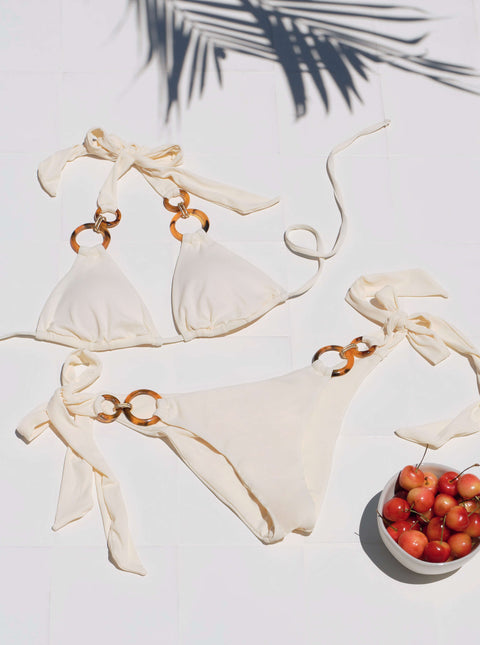 Tulum Triangle Bikini Set - Creme Brulee