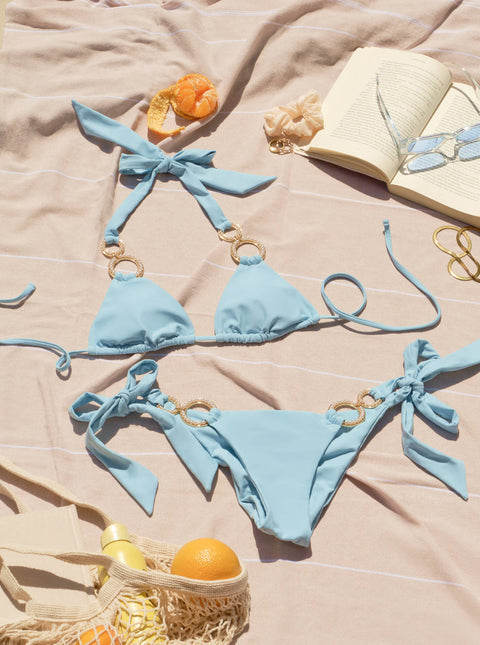 Riri Triangle Bikini Set - Something Blue