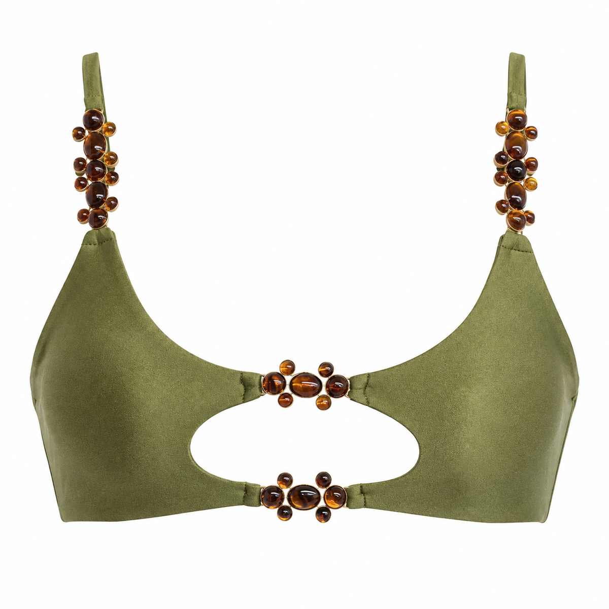 Amara Bralette Bikini Top - Liquid Moss