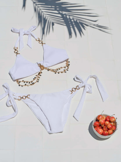 Sasha Tie-Side Bottom - Santorini