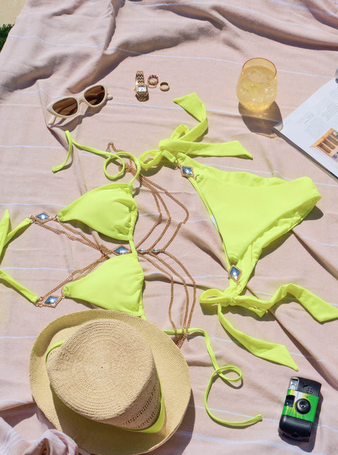 Lala Triangle Bikini Set - Lightening Bolt