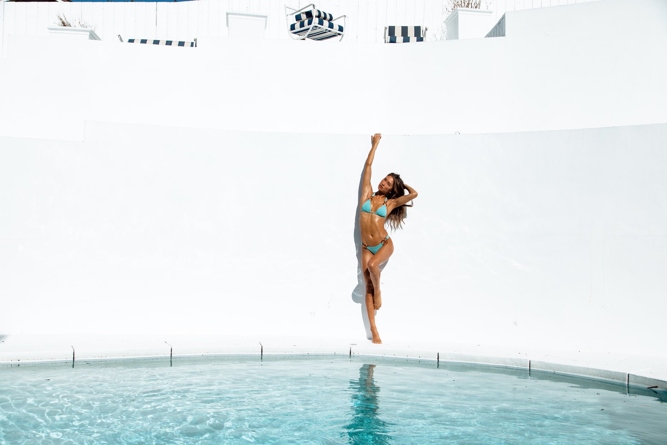 Tulum Caribbean Mist Triangle Top & Brazilian Lifestyle Poolside - Caribbean Mist